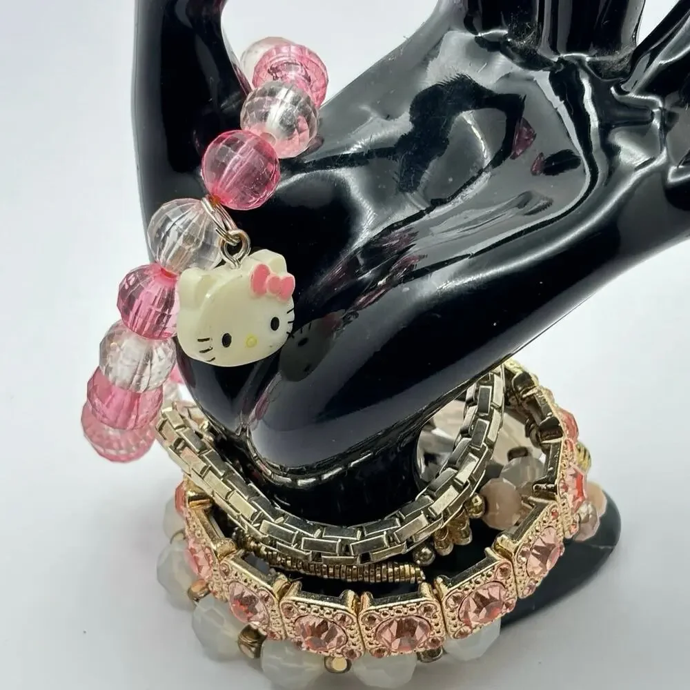 Pink & Silver Hello Kitty Bracelet Bundle